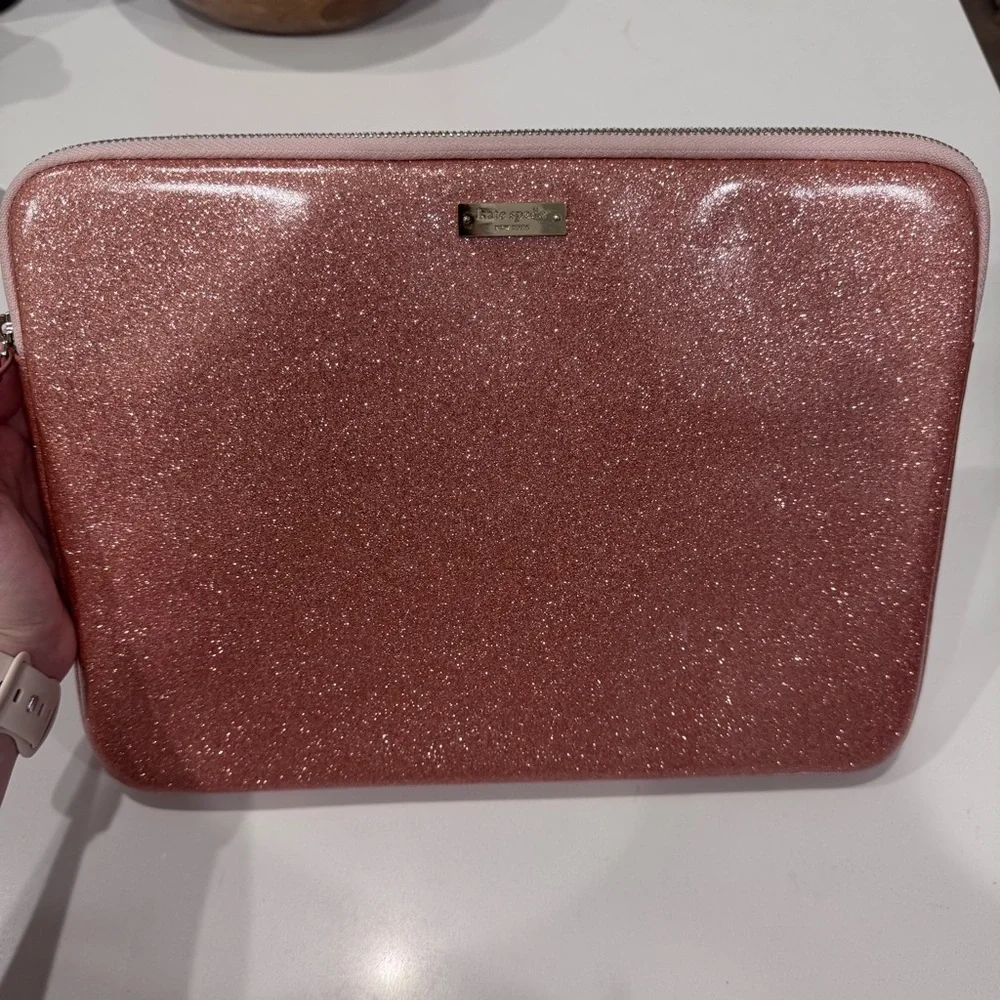 Kate Spade Glittery Rose Laptop Sleeve